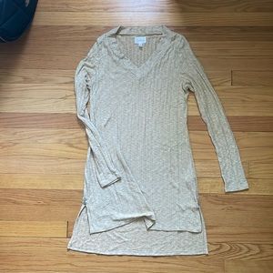 Anthropologie Ribbed Tunic Top Sweater
